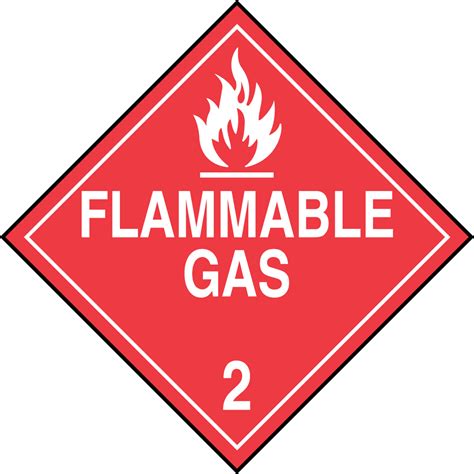 Hazard Class 2 Gases (Flammable Gas) DOT Placard MPL202