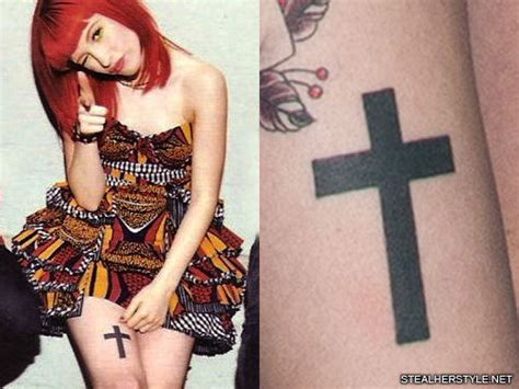 Hayley Williams Cross Thigh Tattoo | Steal Her Style