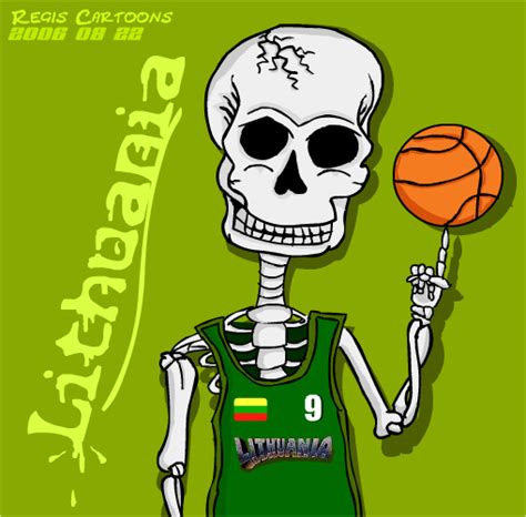 Lithuanian basketball Skullman by RegisCartoons on DeviantArt