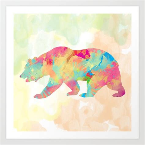 Abstract Bear Art Print by Amir Faysal | Society6