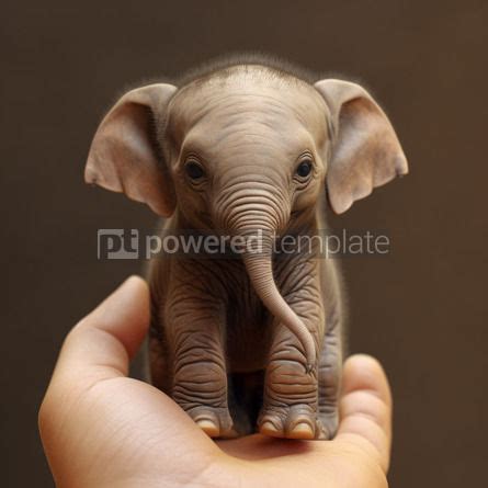 Photo Adorable Tiny Elephant Calf Playing in the Grass | KI-Bild ...