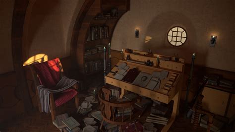 ArtStation - Bag End - Bilbo's Study Room