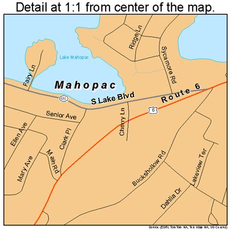 Mahopac New York Street Map 3644534