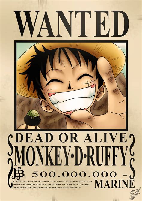 Wanted Poster Luffy by Kitsunebi-no-Ina on DeviantArt