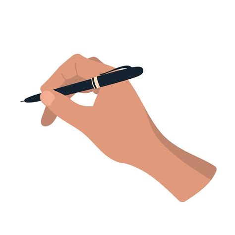 Hand With Pen Vector Art, Icons, and Graphics for Free Download