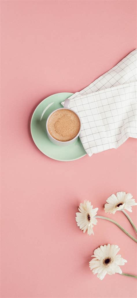 white ceramic mug with coffee iPhone X Wallpapers Free Download
