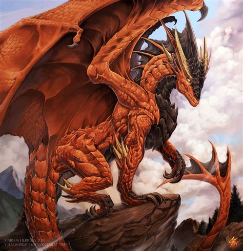 Lex the Red dragon by Chaos-Draco on deviantART | Dragon artwork, Fantasy dragon, Dragon pictures