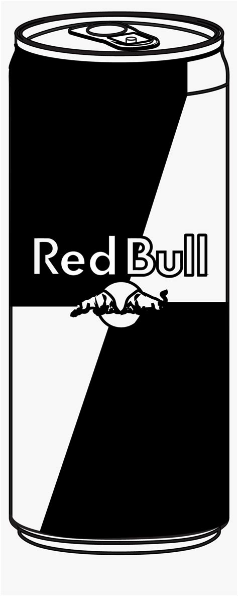 Transparent Red Bull Can Png - Red Bull Can Black And White, Png ...