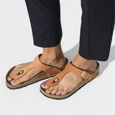 Gizeh Soft Footbed Nubuck Leather Pecan | BIRKENSTOCK