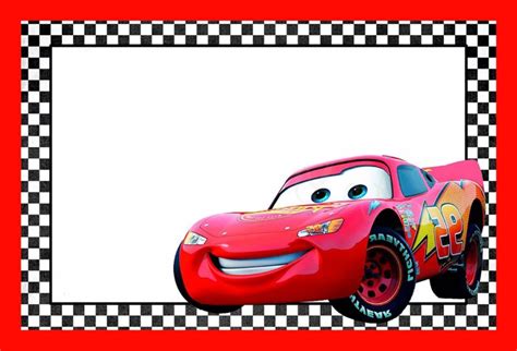 Cars Lightning McQueen Printable Template - Free Invitation Templates