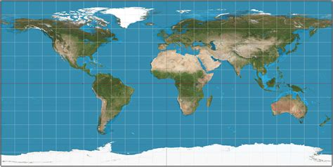 coordinate system - Mercator: scale factor is changed along the meridians as a function of ...