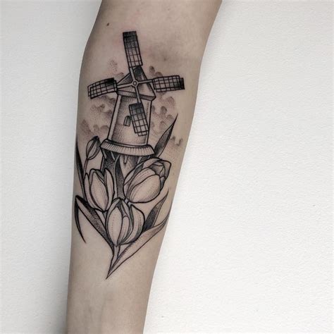 Pin by Leonard Killeen on Tat | Windmill tattoo, Tattoos, Dot work tattoo