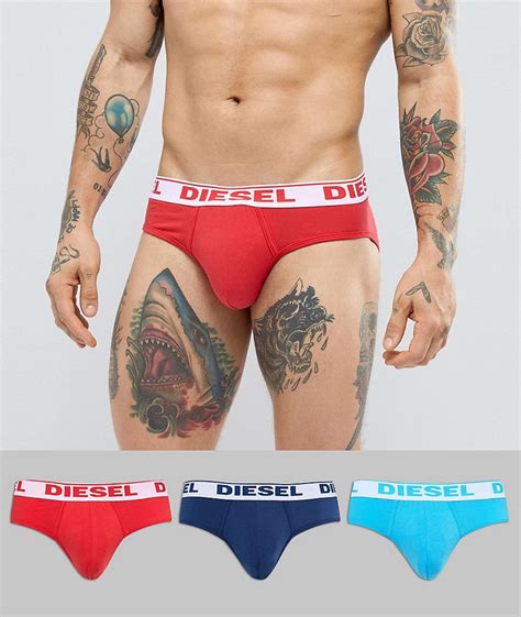 Diesel Logo 3 Pack Briefs - Multi | ModeSens | Men boxer, Diesel, Laid ...