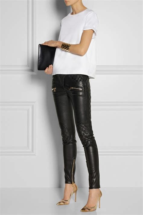 BALMAIN Quilted leather skinny pants $3,690 EDITOR'S NOTES Balmain's ...