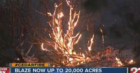 Cedar fire grows to 20,148 acres