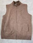 LL Bean 100% Lambs Wool Sherpa Lined Full Zip Sweater Vest Mens Large ...