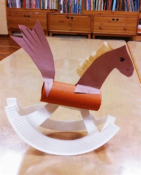 R is for a rocking horse... Paper plate, paper tube and some craft paper leftovers! | Kinder ...