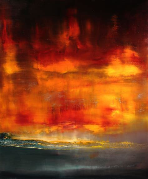 Red Sunset Painting & Drawing, Abstract Painting, Oil Painting, Art Oil, Landscape Art ...