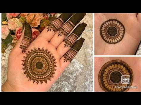 Beautiful flowers simple easy mandala gol tikki henna mehndi designs for hands for eid,weddings ...