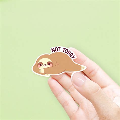 Sloth Stickers Cute Sloth Sticker Set Sticker Pack Cute - Etsy