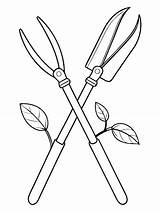Gardening tools Loppers colouring Book Pages For Children And Adults  sketch template