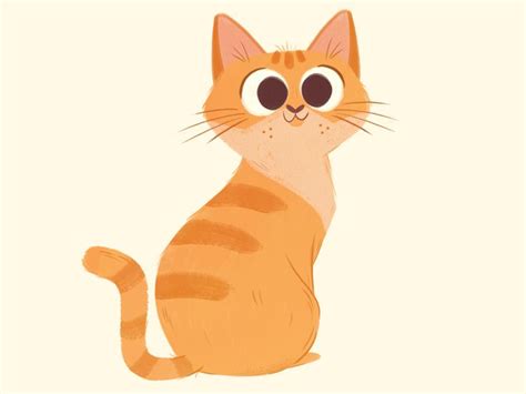 Orange Tabby Cat | Cartoon cat drawing, Cute cat drawing, Cat drawing