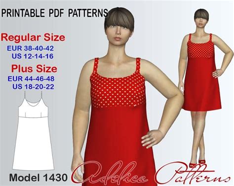 Slip Spaghetti Strap Dress Pattern for sizes 12-22 | Craftsy Plus Size ...