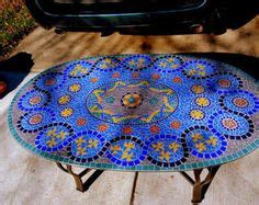 Beautiful tile mosaic on an oval coffee table. Mosaic Patio Table ...