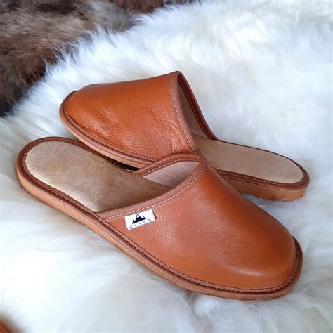 Men's Deluxe Handmade MULE Slippers Real Genuine Leather - Etsy UK