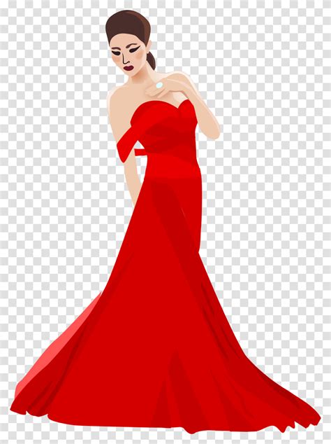 Female Clipart Fashion Model, Dress, Person, Evening Dress Transparent Png – Pngset.com