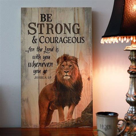 Be Strong & Courageous Wall Art | Pallet art, Pallet wall art, Wall art