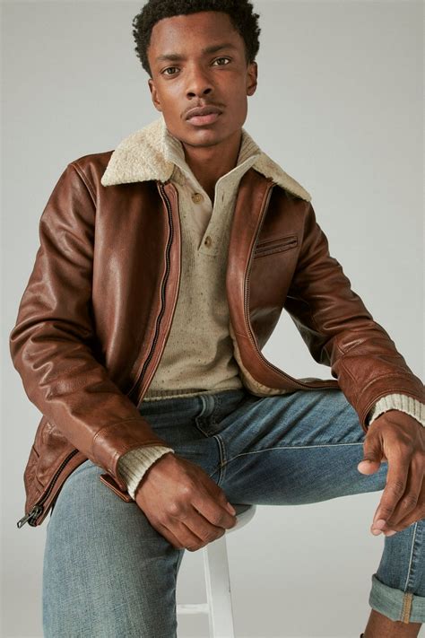 LEATHER AVIATOR JACKET | Lucky Brand