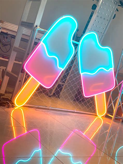 Ice Cream LED Neon Sign Emoticon Food Neon Ice Cream - Etsy | Neon signs, Led neon signs, Neon