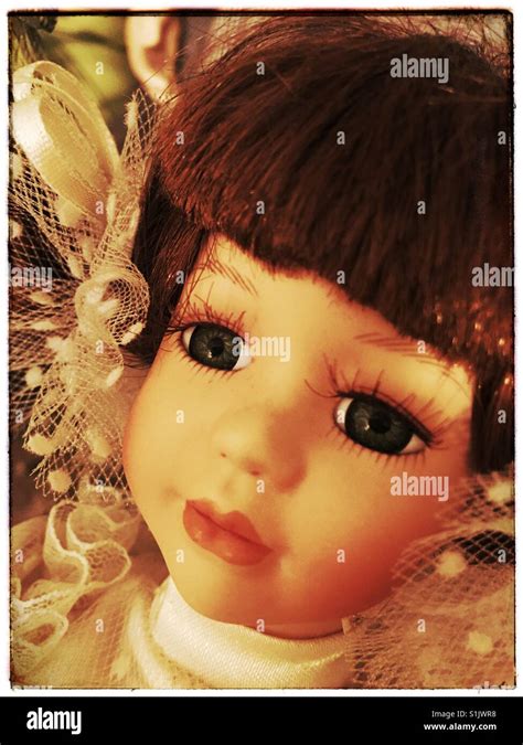 Porcelain doll face Stock Photo - Alamy