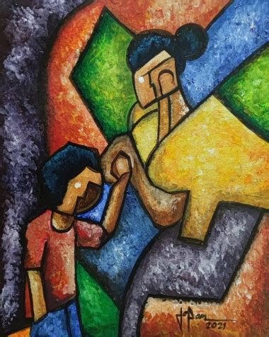 Joel " J O P A N" Panarigan | Mano Po (Respect to Elderly #6) (2021) | Sold - FilipinoArt.ph