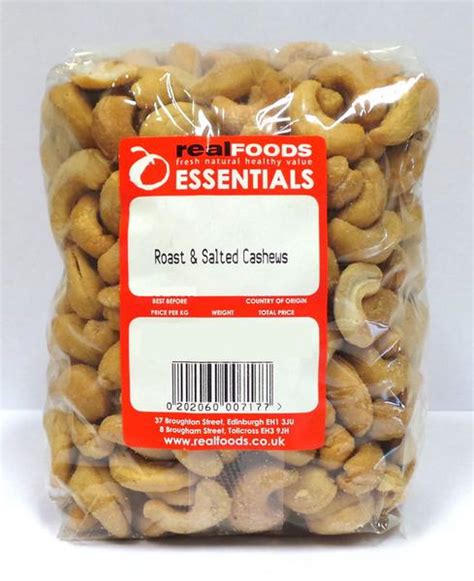 Roasted and Salted Cashew Nuts from Real Foods Buy Bulk Wholesale Online