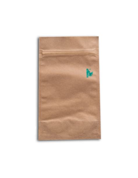 Kraft paper 100% biodegradable stand up pouch w/ziplock | EcoPackBag