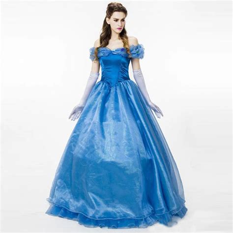 High Quality Adult Cinderella Costume Ball Gown Dress Hoop Enchanting ...