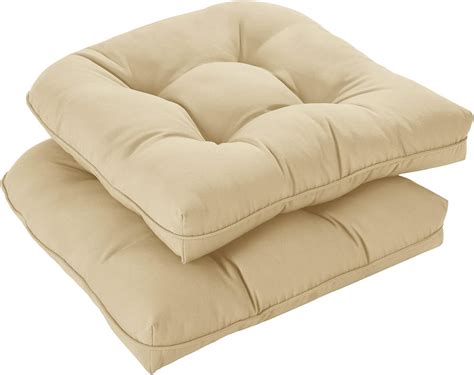 Outdoor Chair Cushions, Waterproof Tufted Overstuffed U-Shaped Memory Foam Seat Cushions for ...