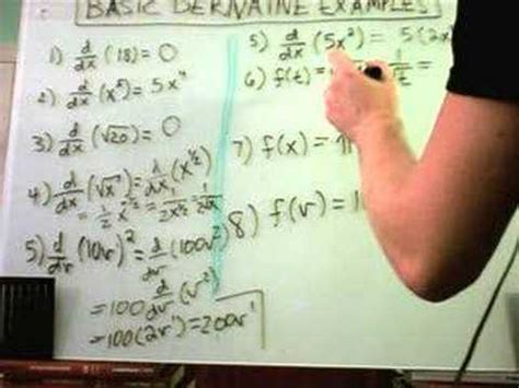 Basic Derivative Examples - YouTube