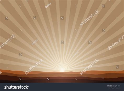 Rising Sun Background Stock Vector (Royalty Free) 367271471 | Shutterstock