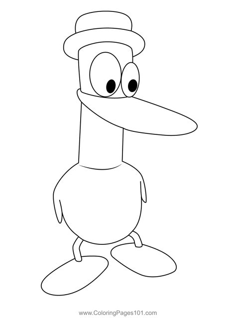 Duck Coloring Page for Kids - Free Pocoyo Printable Coloring Pages Online for Kids ...