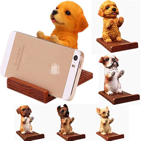 Phone Holder Cute dog Support Resin Mobile Stand Desk Design high ...