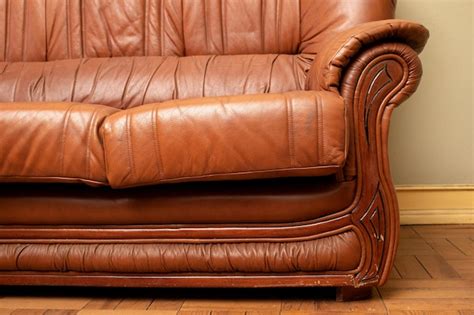 Premium Photo | Old leather sofa in an old room