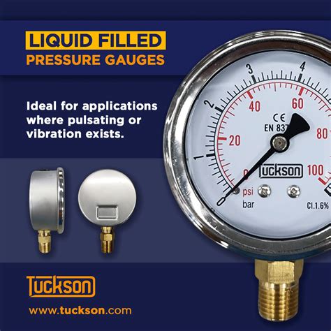 Tuckson Instruments offers Liquid Filled Pressure Gauges for a wide variety of applications ...