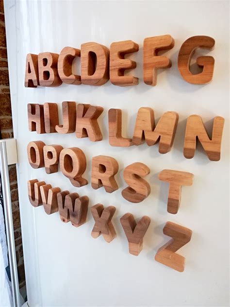 Wooden Alphabet Magnets English Alphabet Wooden Letters Alphabet – NBKomputer