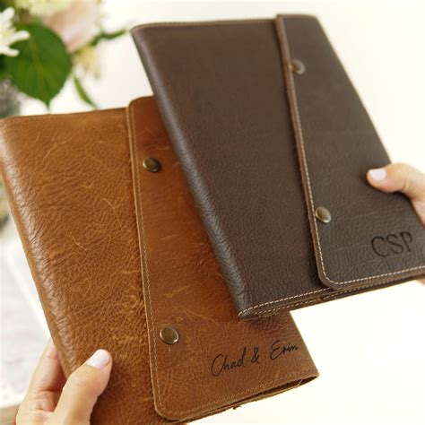 Premium Top Grain Leather Journal Cover - Chad and Erin