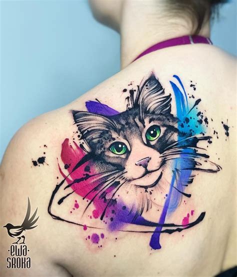 √ Watercolor Cat Tattoos