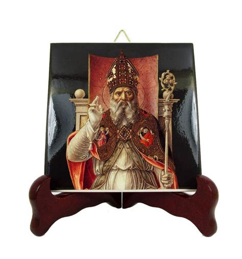 St Ambrose Icon on Tile Catholic Saints Serie Saint - Etsy