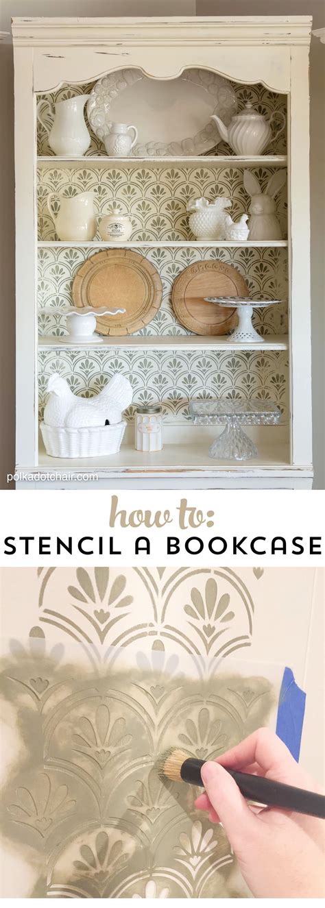 DIY Stenciled Bookcase & Giveaway